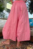 Arbi Gingham Pocket Culotte Pant Sherbet Coral